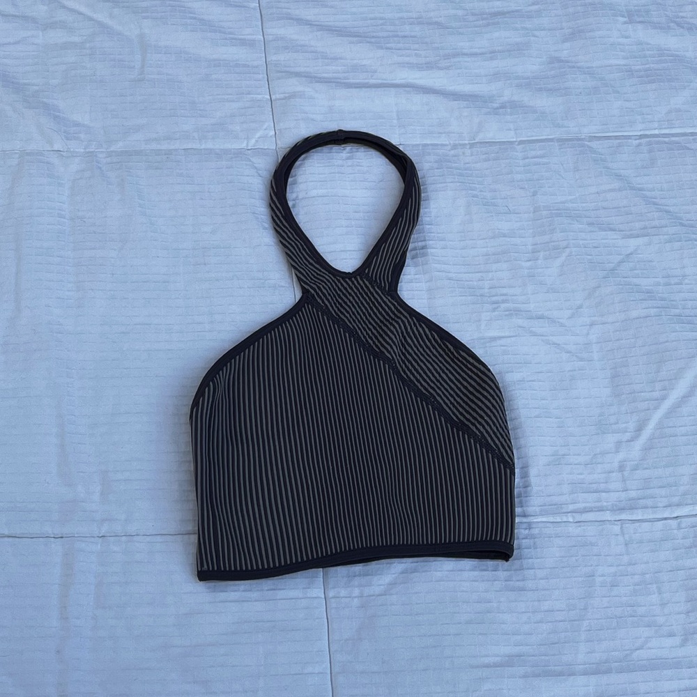 Urban Outfitters backless, synthetic, striped tank top